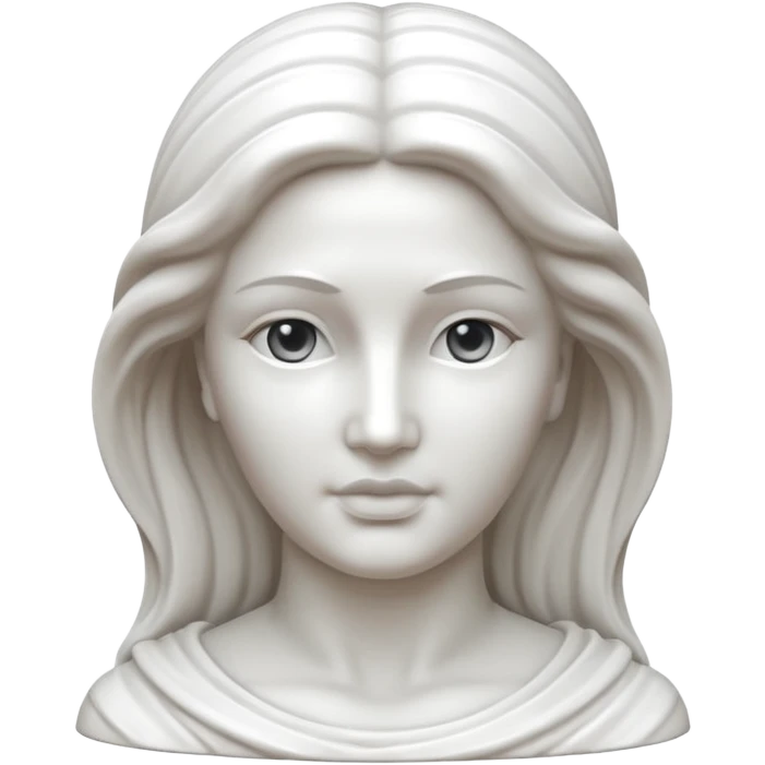 Marble style statue of woman face  emoji