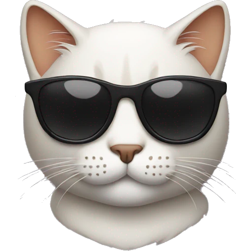 Cat with sunglasses emoji