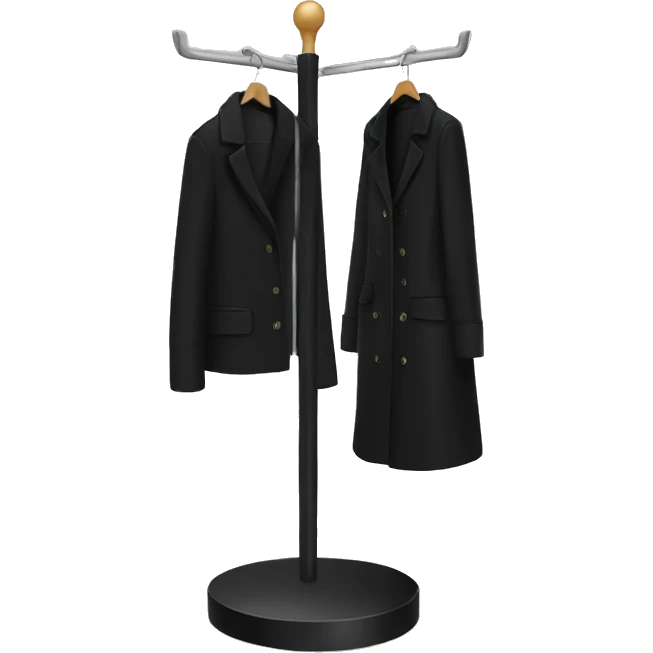coat rack black dress emoji