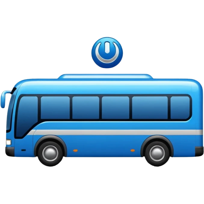 autobus para equipo azul  juton emoji
