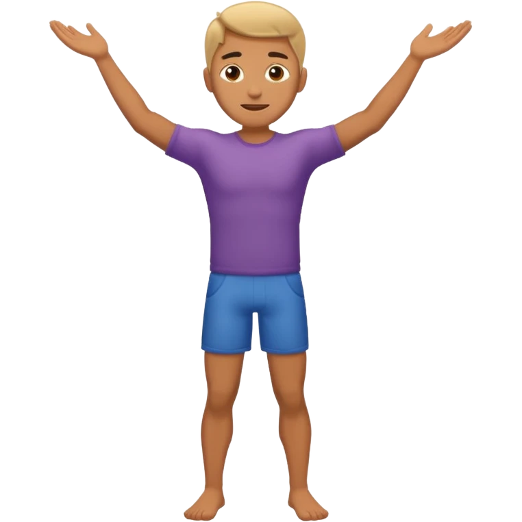 fullbody naked man elbows up emoji