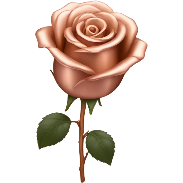 solid rose gold rose emoji