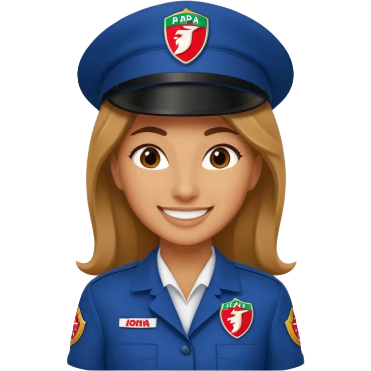 Girl working at papa John’s emoji