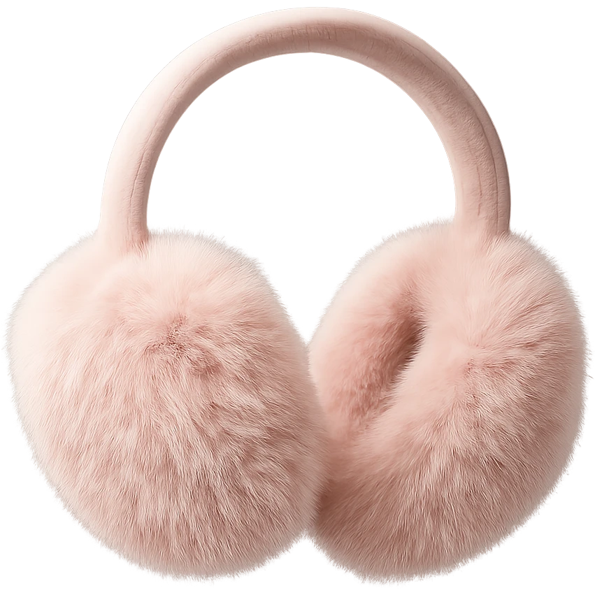 pink fluffy earmuffs emoji