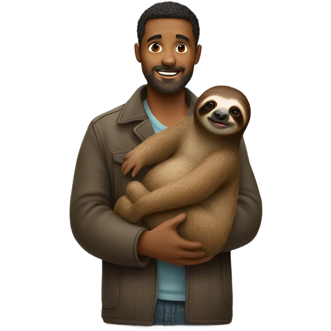 man holding sloth  emoji