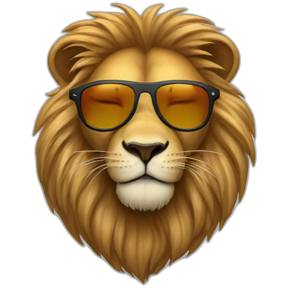 Lion Wear Sunglasses emoji