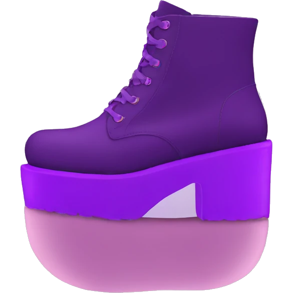 Purple flatform boots emoji