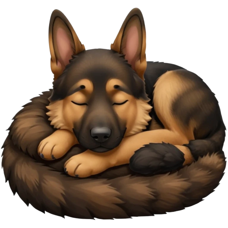 create a emoji of a German shepherd sleeping emoji