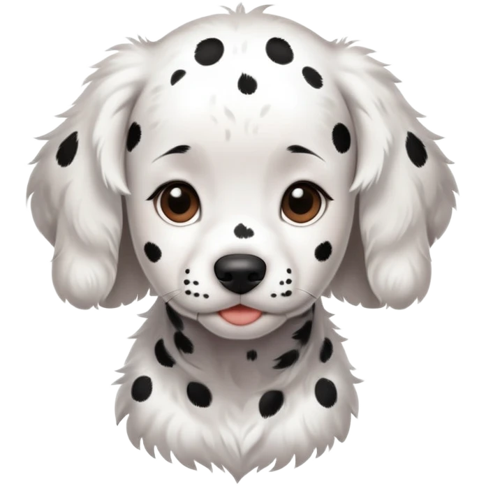 Fluffy cute girl Dalmatian  emoji