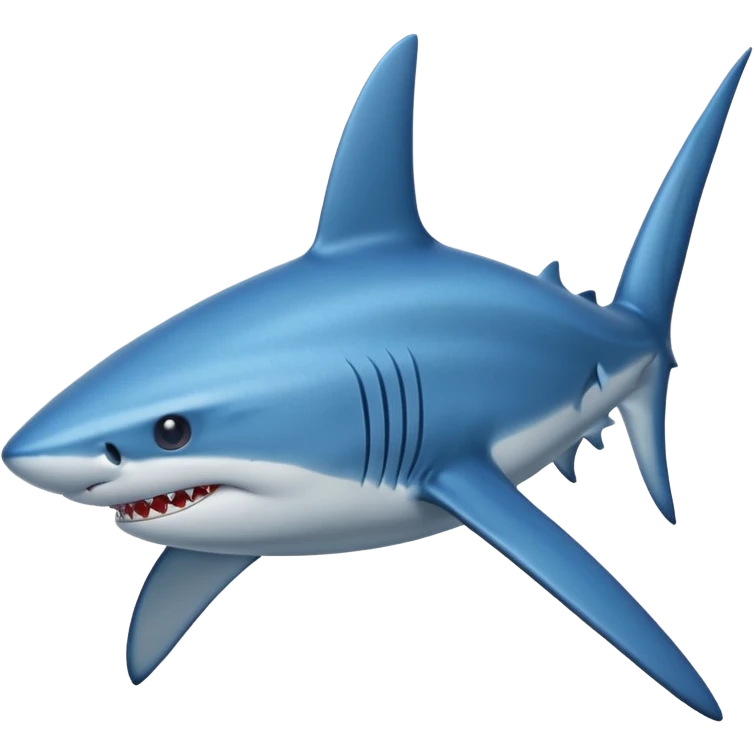 Strong blue shark emoji