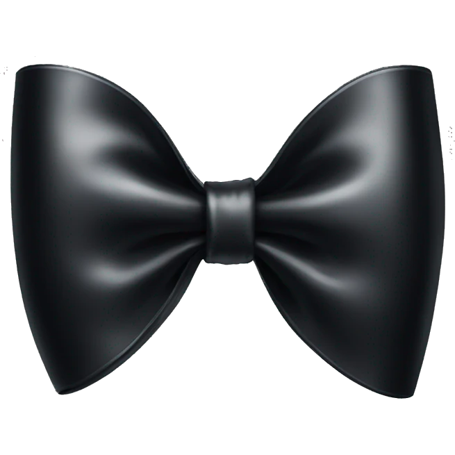 black shiny bow emoji