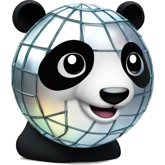 Panda disco ball emoji