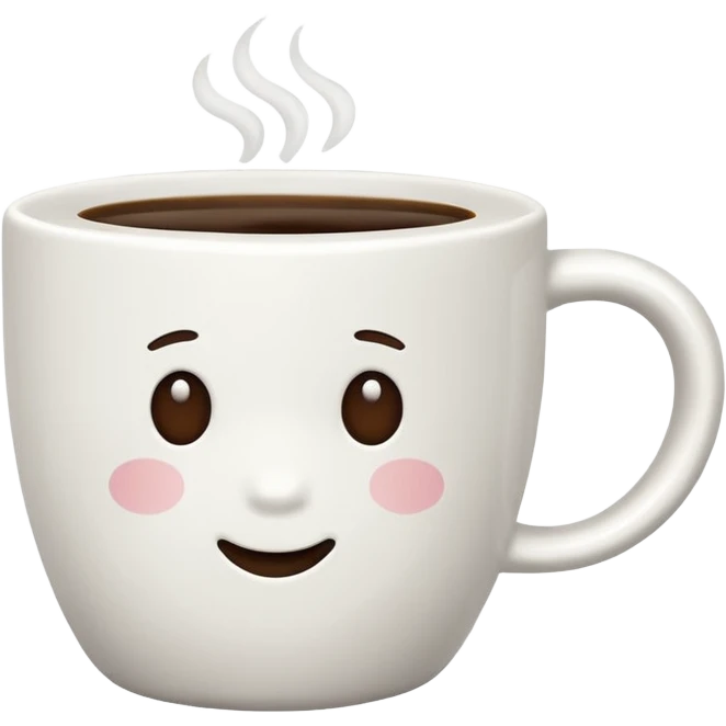 closed coffee cup, no face, simple design emoji
