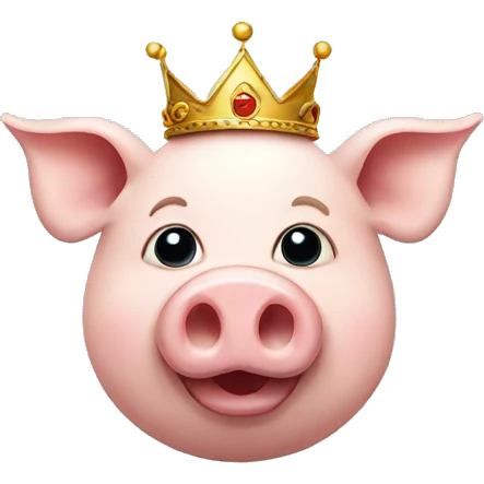 Pig with a crown  emoji