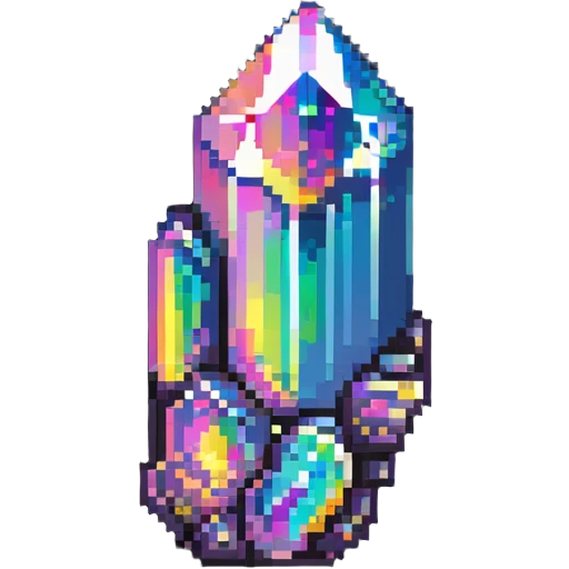 rainbow aura quartz crystal emoji