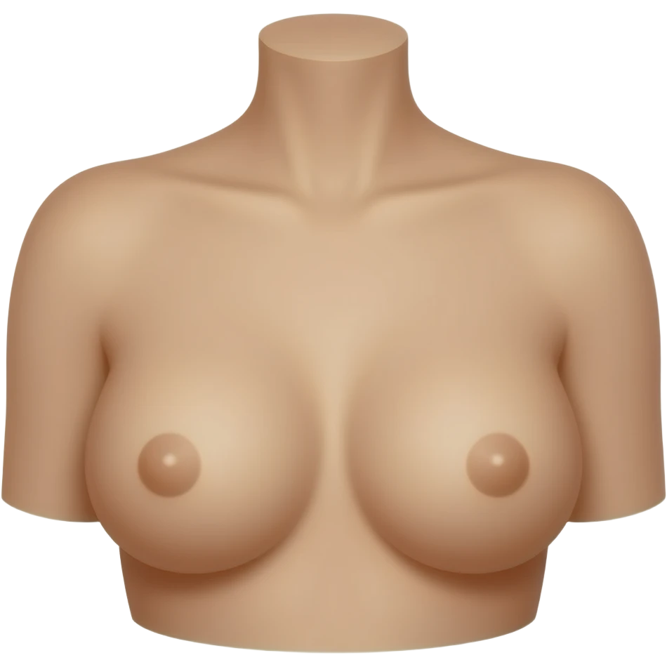 Nude Female chest with no head or armsin emoji style emoji
