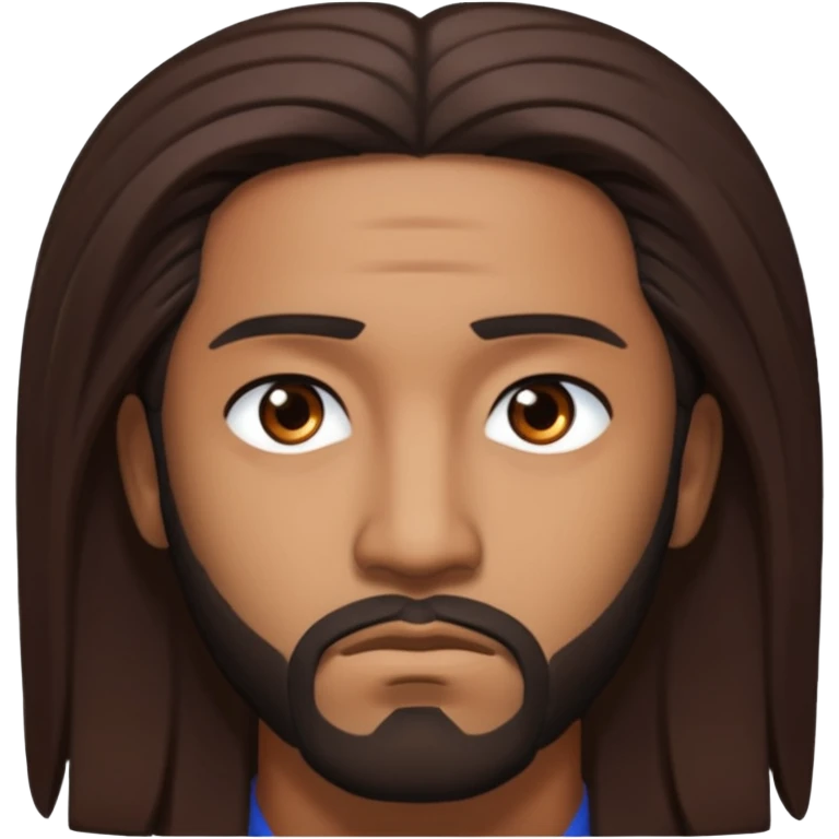 Omarion with long dark brown hair emoji