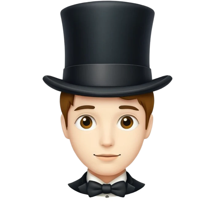 Person wird tophat emoji