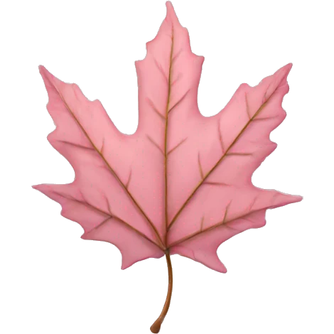 Light pink autumn leaf emoji