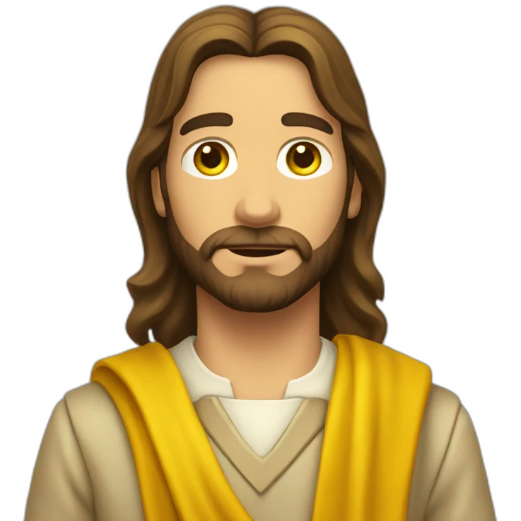 JESUS SCOUT CON PAÑUELO AMARILLO en el cuello emoji