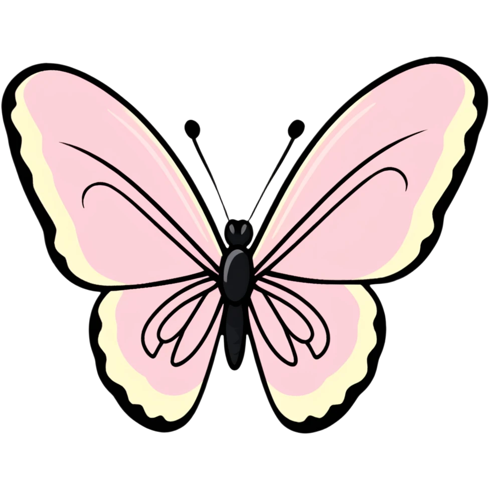 Light pink pearlescent butterfly emoji