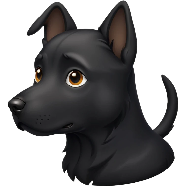 Black dog emoji