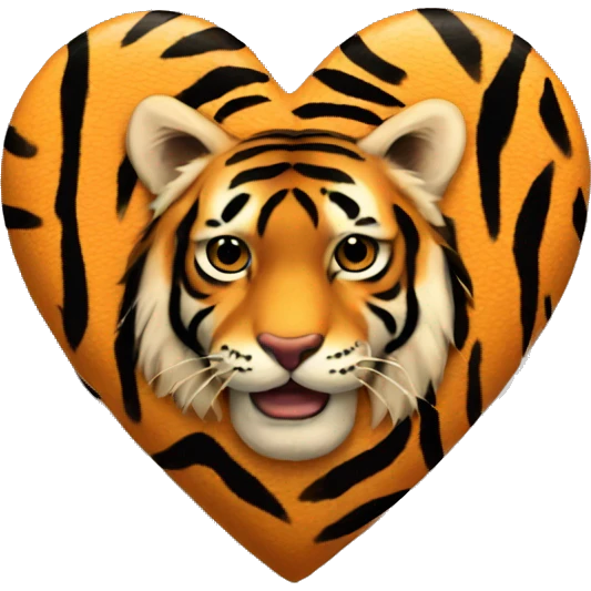 Tiger skin heart emoji