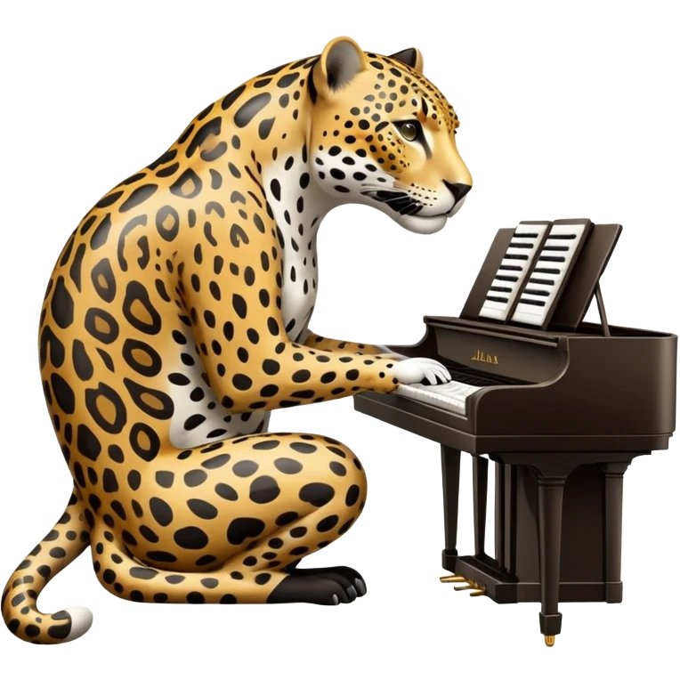 a jaguar playing the piano emoji