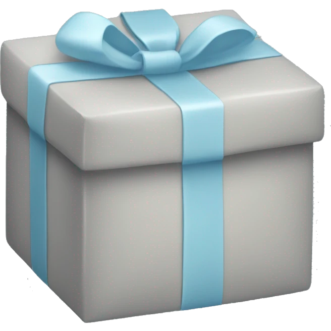 Pastel blue grey parcel emoji