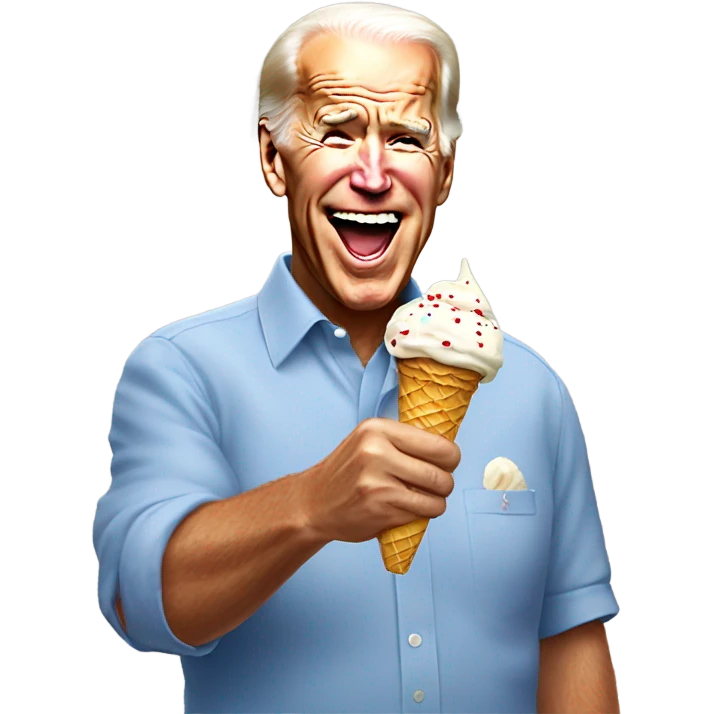 Joe Biden eating ice cream  emoji