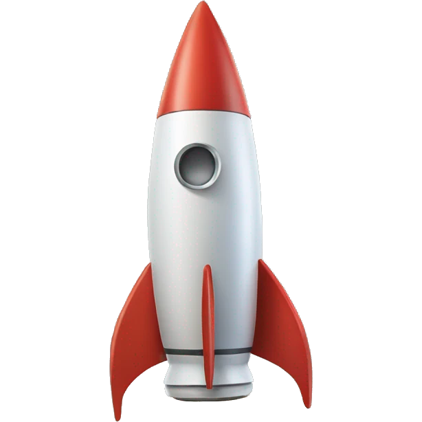 A cool rocket emoji emoji