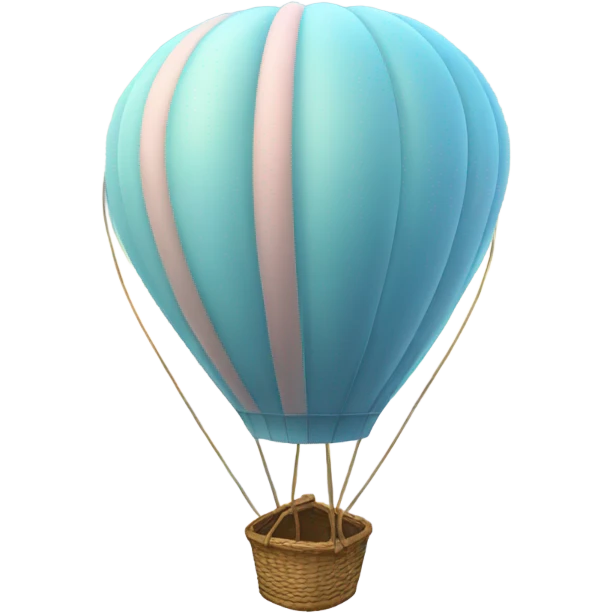 pastel blue hot air balloon  emoji