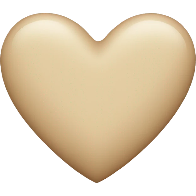 Beige heart  emoji