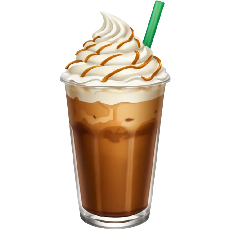Starbucks iced caramel coffe emoji
