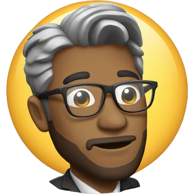 Moreno con traje y gafas  emoji