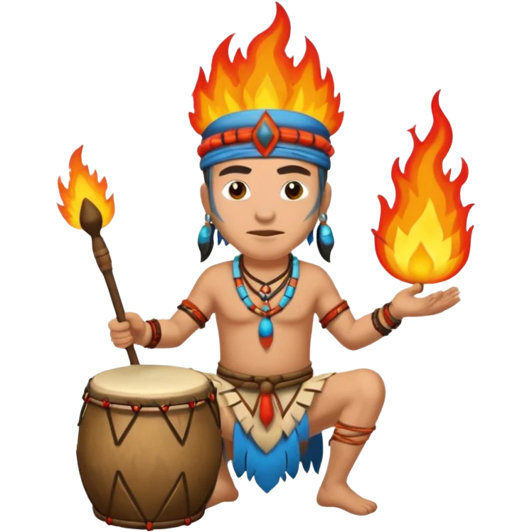 SHAMAN DRUM FIRE emoji
