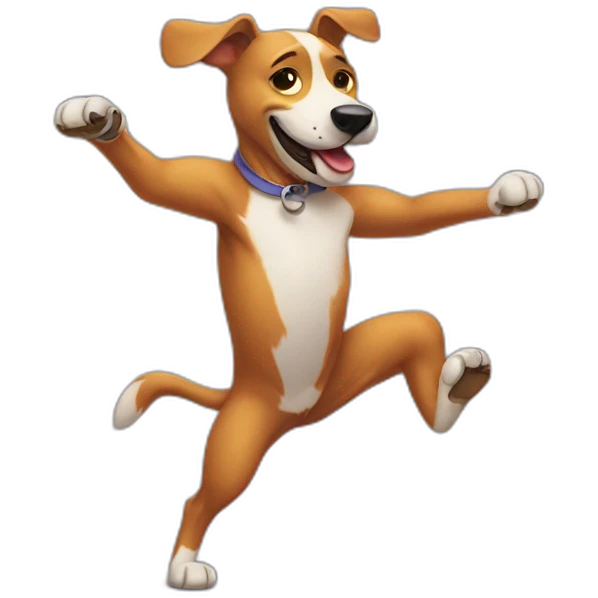 Dog dancing limbo emoji