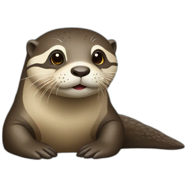 Loutre sur tortue emoji