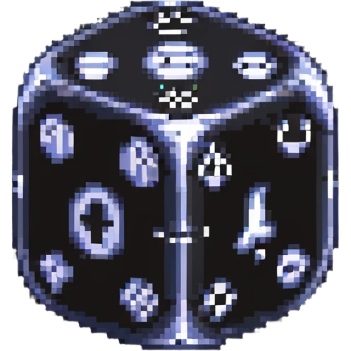 Classic gaming dice with numbers emoji