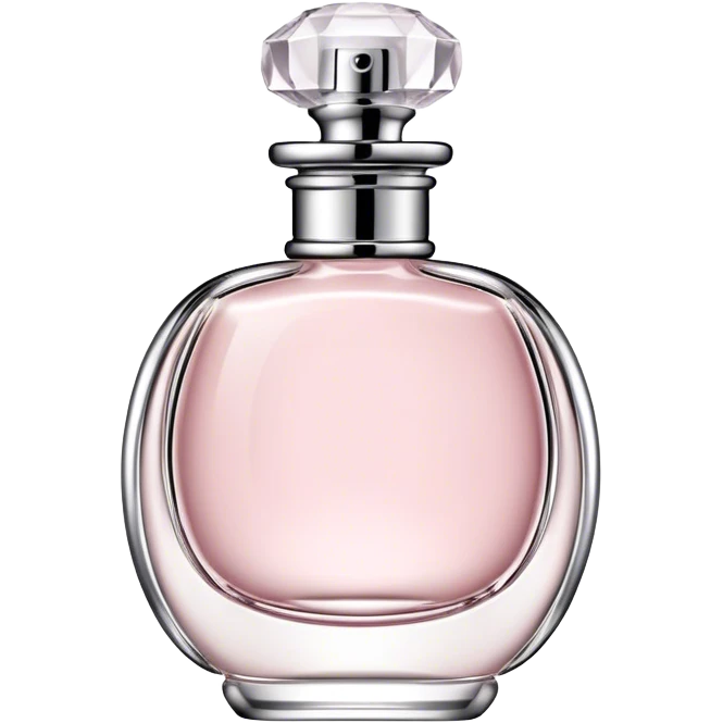 Delicate vintage light pink perfume bottle with silver details emoji