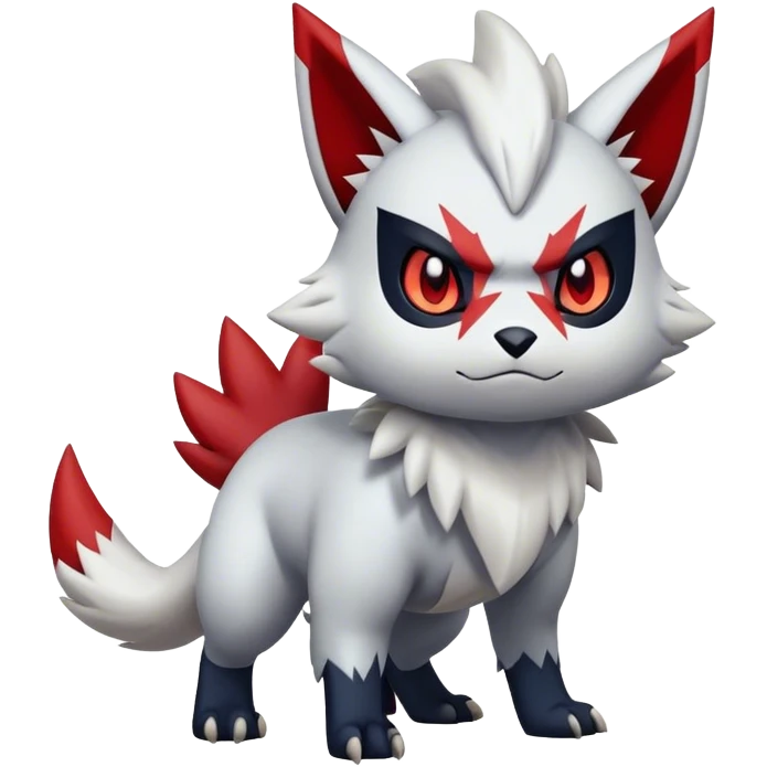 Edgy Cool Kawaii Litten-Absol-Zorua-Zangoose-Pokémon Full Body emoji