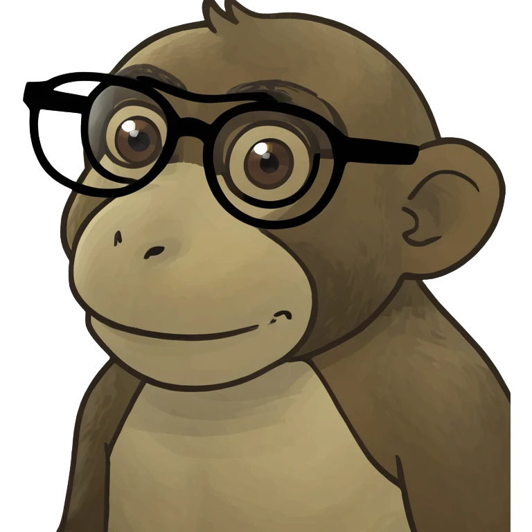 Monkey with glasses  emoji