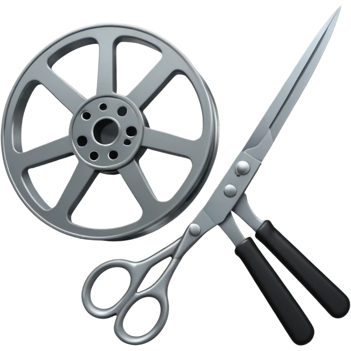 cutting film reel with scissors emoji