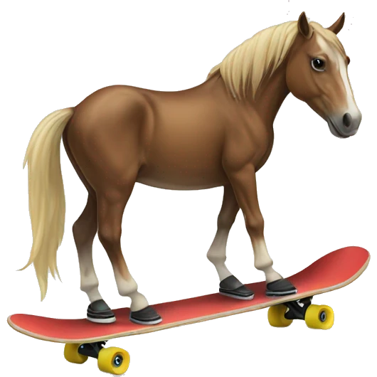 Horse on a skateboard emoji