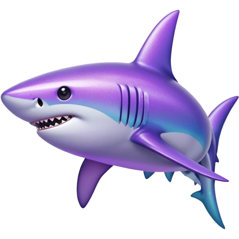 Glitter purple Shark emoji