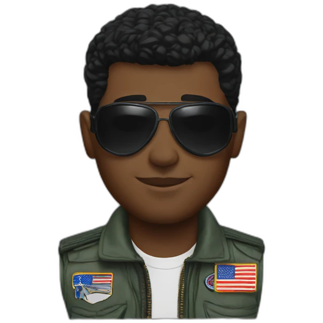 black top gun pilot emoji