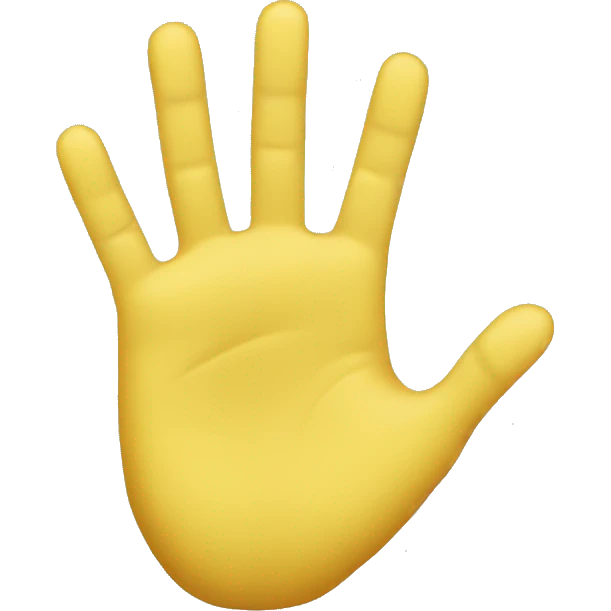 Yellow hand emoji
