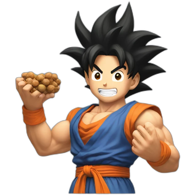 goku holding nuts emoji