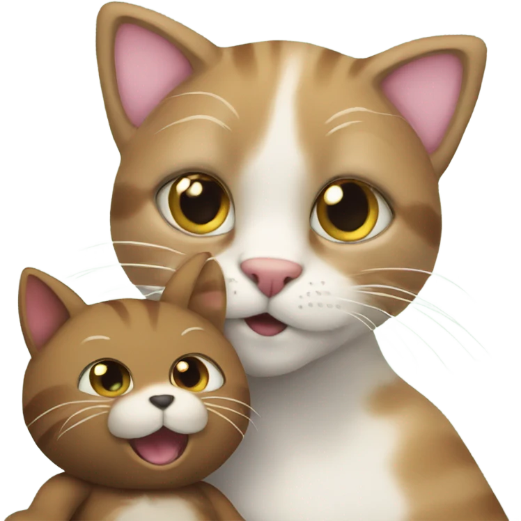  cat and his teddy bear emoji