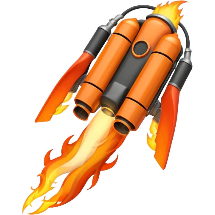 jetpack firing flame emoji